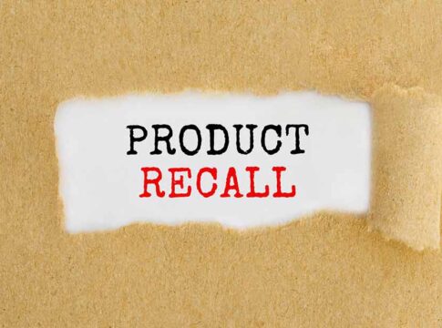 Product Recall text revealed under torn paper