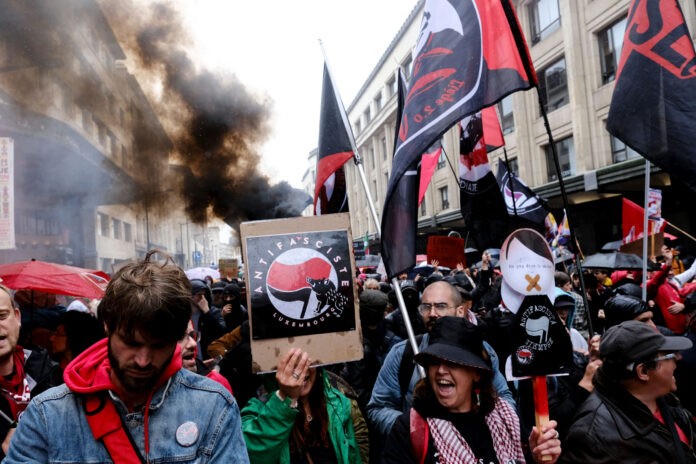 antifa, protest