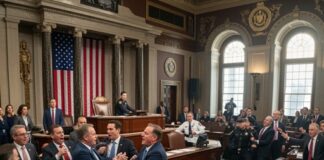 Members of Congress engaged in a physical altercation during a session