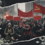 COMMUNISTS HIJACK Democratic Party — Nationwide Takeover Begins…. A group of protesters holding red flags and signs during a demonstration
