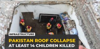 Pakistan roof collapse kills at least 14 children at Lahore tutoring centre