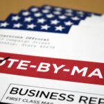 Late Ballots Greenlit — Chaos Next? Vote-by-mail envelopes with American flag design