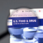 Close-up view of the FDA website on a computer screen