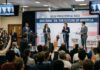 Candidates participating in a town hall meeting for the 2028 presidential race