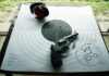 Revolver and ear protection on paper shooting target