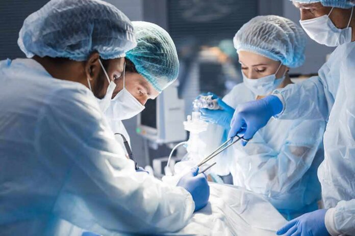 surgeons performing an operation