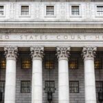 United States courthouse facade with Corinthian columns