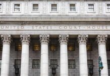 United States courthouse facade with Corinthian columns