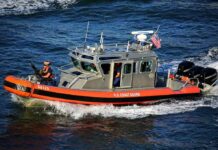 Lightning Blast Hits Jet Skier — Tragedy Follows U.S. Coast Guard patrol boat speeding on open water