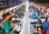 A Critical U.S. Supply Chain Remains Overseas Aerial view of a large industrial workshop filled with various machinery and equipment