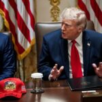 Trump Announces a Massive $200 Billion Energy Package Donald Trump speaks at a meeting table beside Marco Rubio